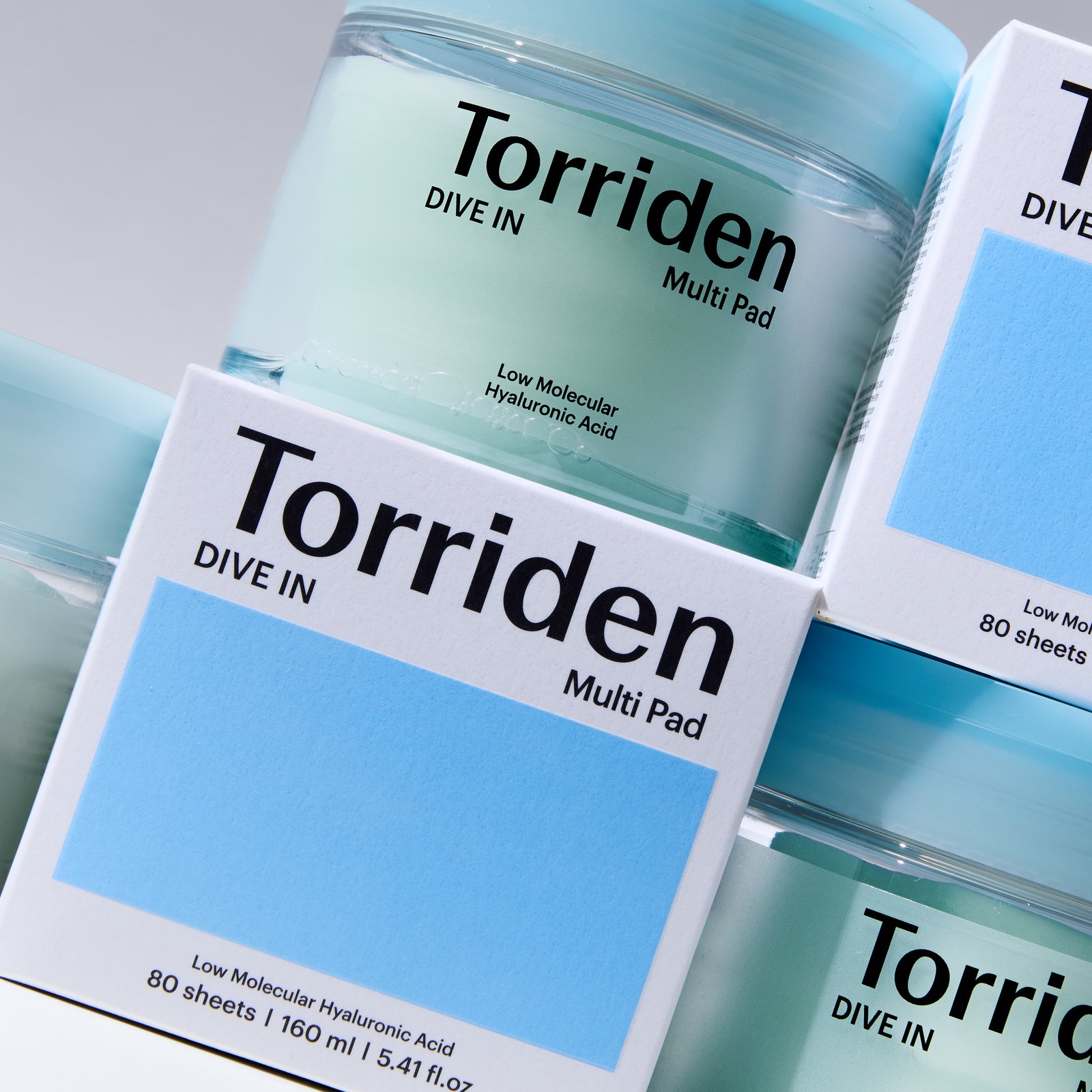 Torriden Multi Pad packaging with a blue and white design