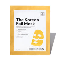 Single sachet of Cocomint Beauty Korean face mask with collagen, NAD+, and PDRN